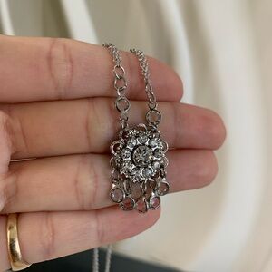 Vintage Flower Tassel Necklace